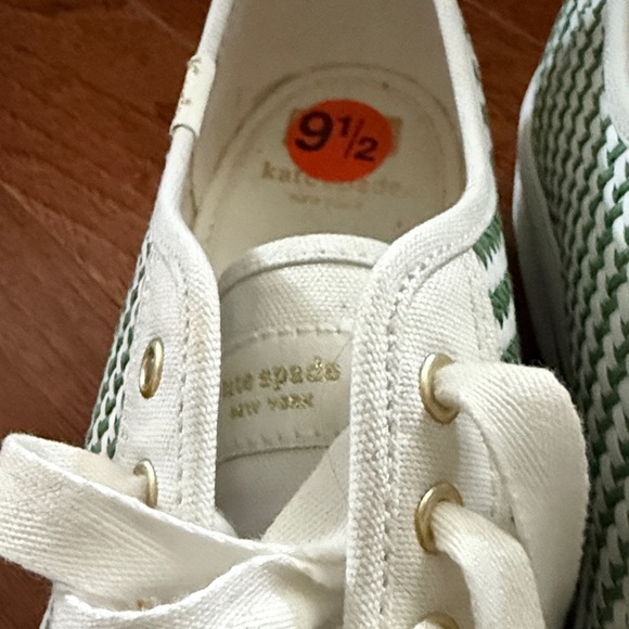 Kate Spade White and Green Athletic Shoes - Picture 2 of 6